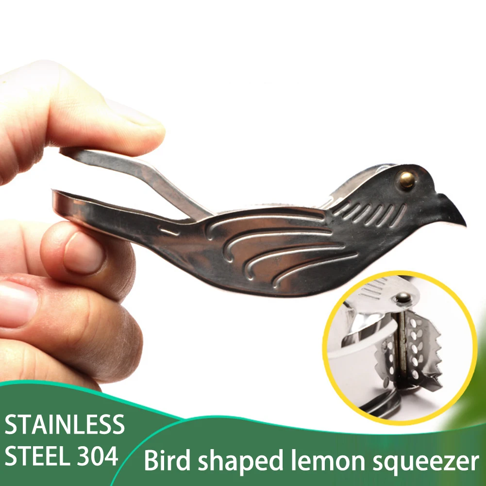 Manual Lemon Squeezer, Portable, Stainless Steel, Transparent Fruit Juicer, Elegant Bird-Shaped Gadget, Sugar Cane Juice