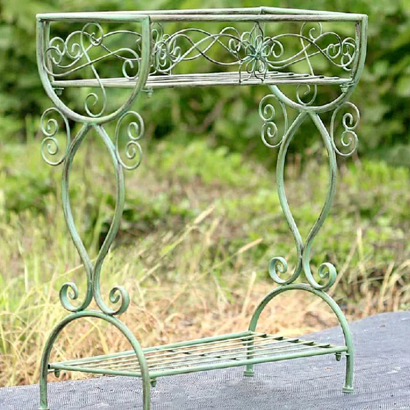 

Flower stand wrought iron floor outdoor courtyard garden balcony terrace decoration multi-layer succulent rack