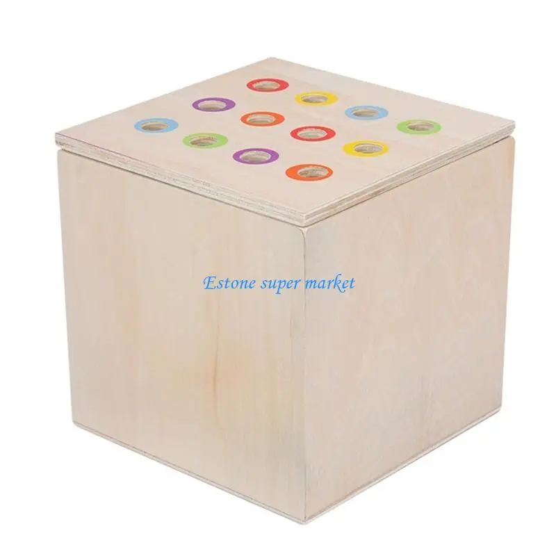 090B Hộp Đồng Xu Sáng Tạo Đồ Chơi Gỗ Cho Bé 1 2 3 Tuổi Trung Tâm Hoạt Động Giảng Dạy Pr