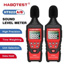 HABOTEST HT622 misuratore di livello sonoro digitale Tester di rumore rilevatore di suoni Monitor decibel 30-130dB con funzione di connessione dati USB