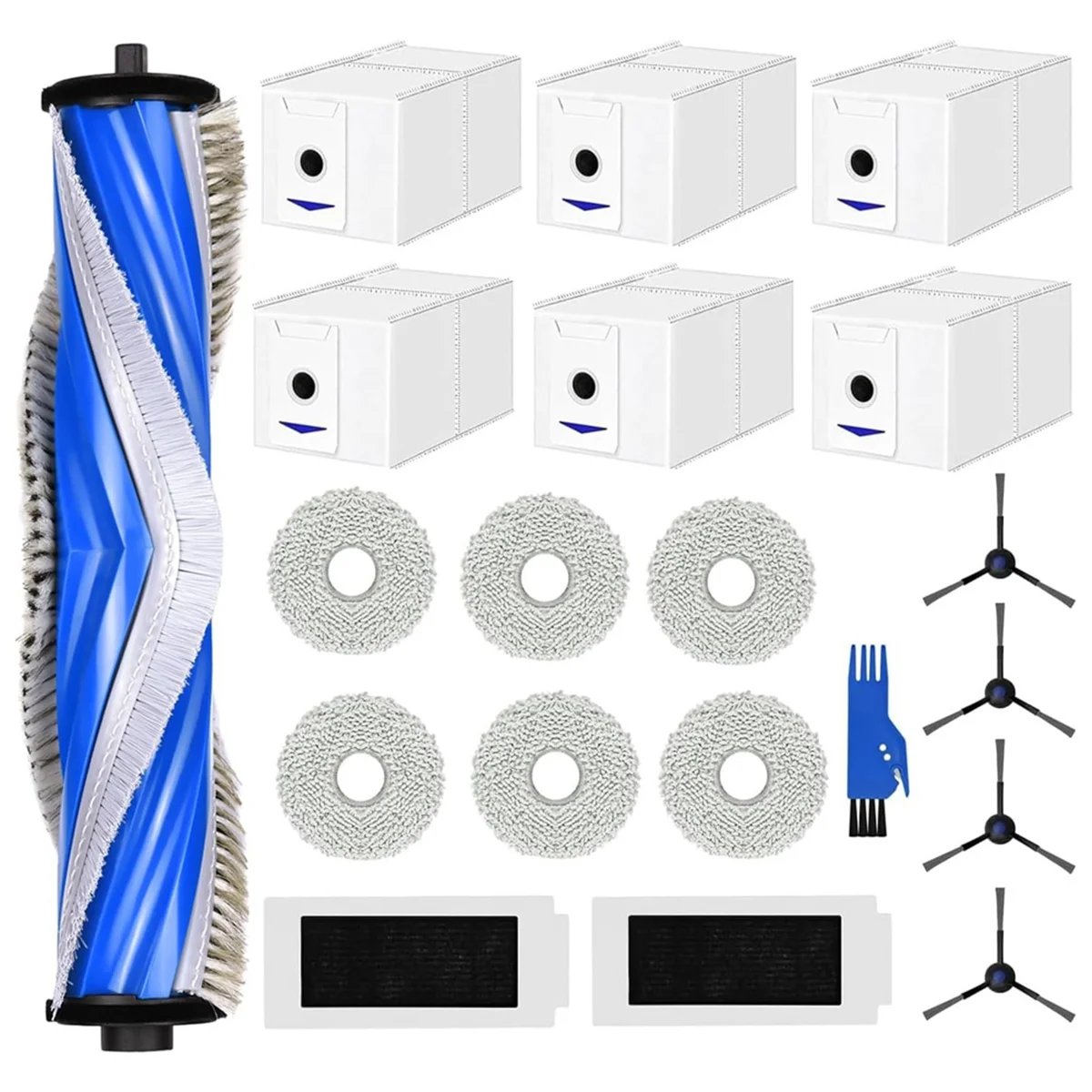 แปรงด้านข้างหลักสำหรับ Ecovacs deebot T30 Pro omni/ T30 OMNI ตัวกรอง HEPA ผ้าซับอะไหล่เครื่องดูดฝุ่นหุ่นยนต์