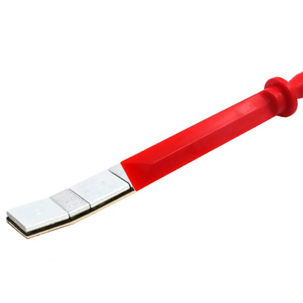 Kit de ferramentas raspador de fita de peso para roda de carro, 4 unidades, lâmina para remoção de adesivo, manutenção de pneus, design ergonômico, ferramentas de remoção automotiva