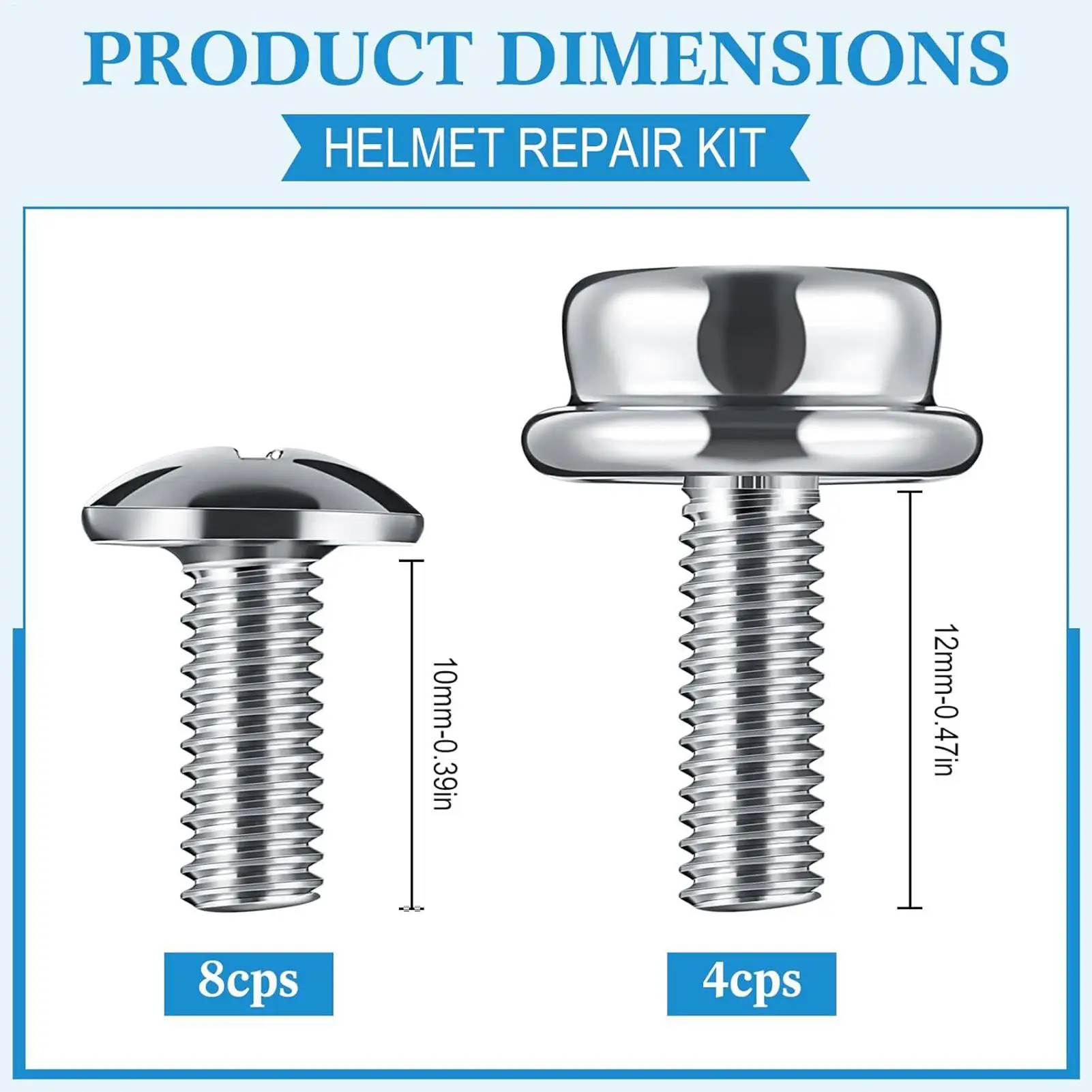 كرة القدم خوذة إصلاح مسامير عدة 12 مللي متر 10 مللي متر 24 قطعة الفولاذ المقاوم للصدأ كرة القدم خوذة مسامير للبيسبول الكرة اللينة الشباب الفتيات