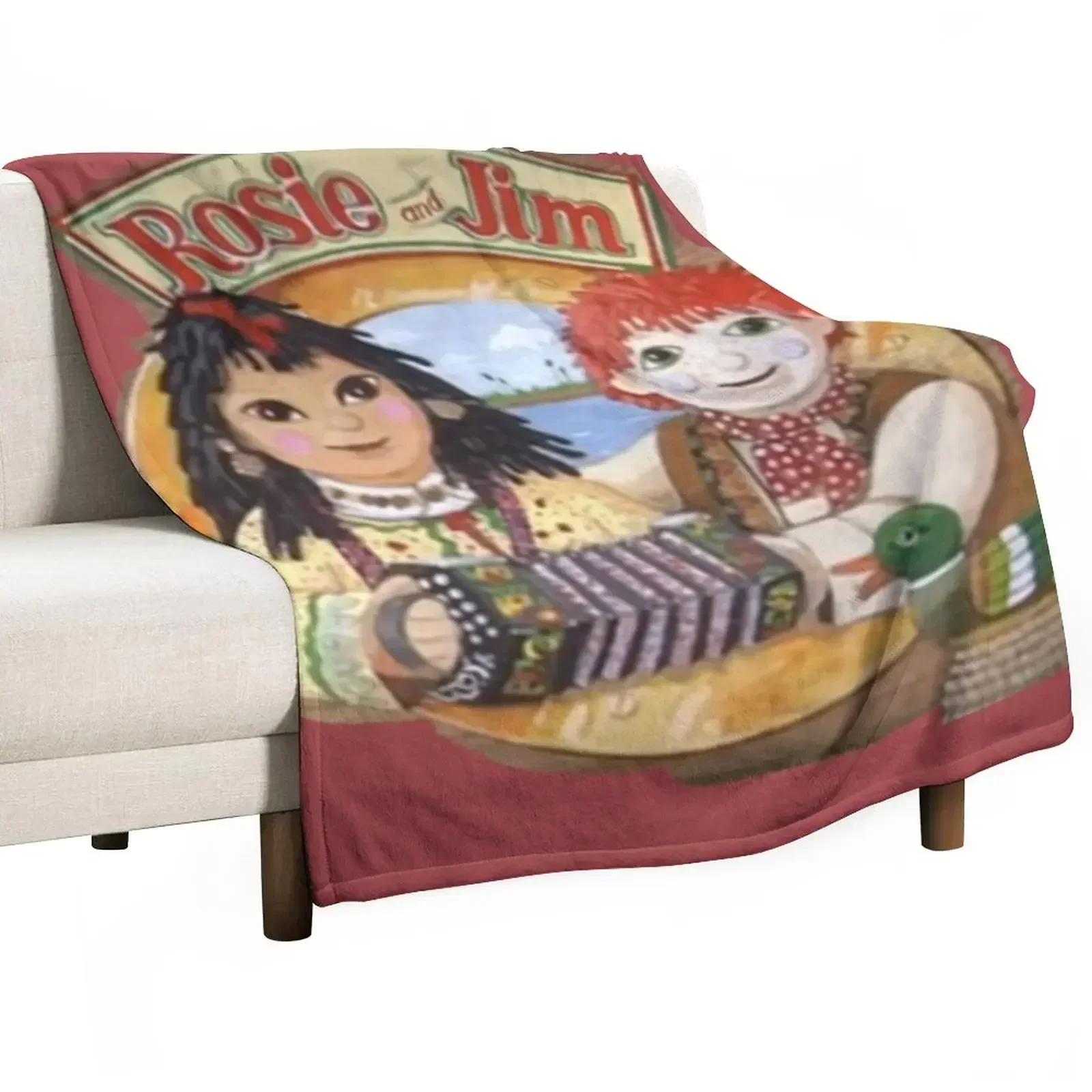 

Rosie and Jim Vintage Childrens TV Throw Blanket Travel Custom Blankets