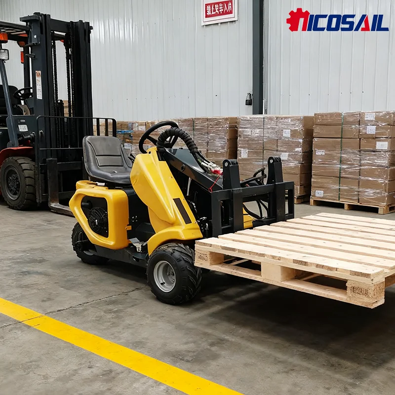 سعر المصنع 1 طن جرافة انزلاقية 3-عجلة زاحفة صغيرة مع دلو أمامي مرفق علبة التروس المحرك خصم كبير شحن مجاني