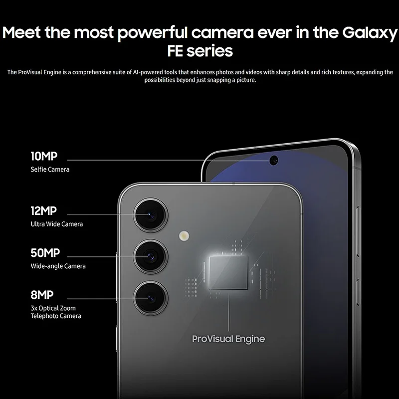 كاميرا Samsung Galaxy S24 Fe 5g، الهواتف الذكية، NFC، Samsung Exynos 2400E، Deca-Core، 120 هرتز، كاميرا 50 ميجا بكسل