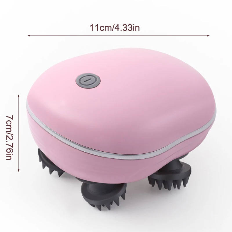 (HG)Head Massager, Handheld Rechargeable Electric Scalp Massager Hair Growth Stimulator Brush, Scalp Massager