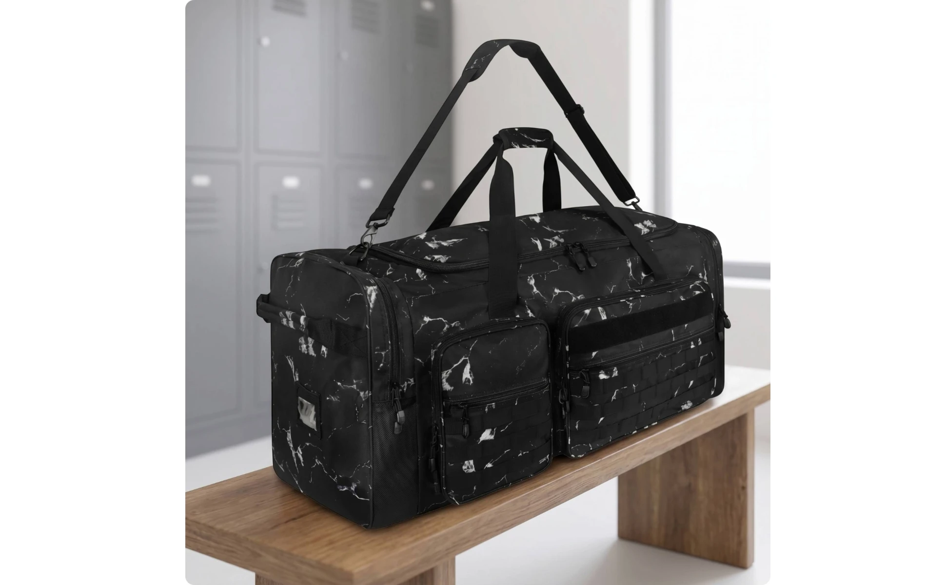 Baseball Travel Bag Waterproof Sports Duffel Bag with Shoulder Strap Multi-Pocket Flexible for Coaches, Tournaments
