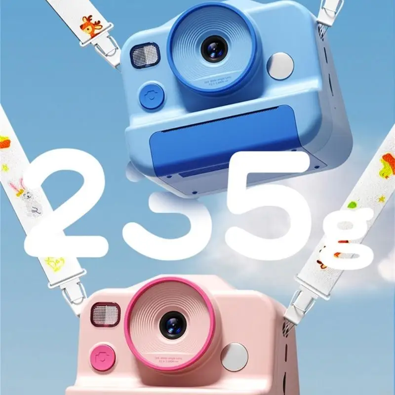 

Retro Children Instantly Camera Printer Toy 1080P Recording Video Camera Creative Digital Camera Toy Kids Christmas Gift L8RB
