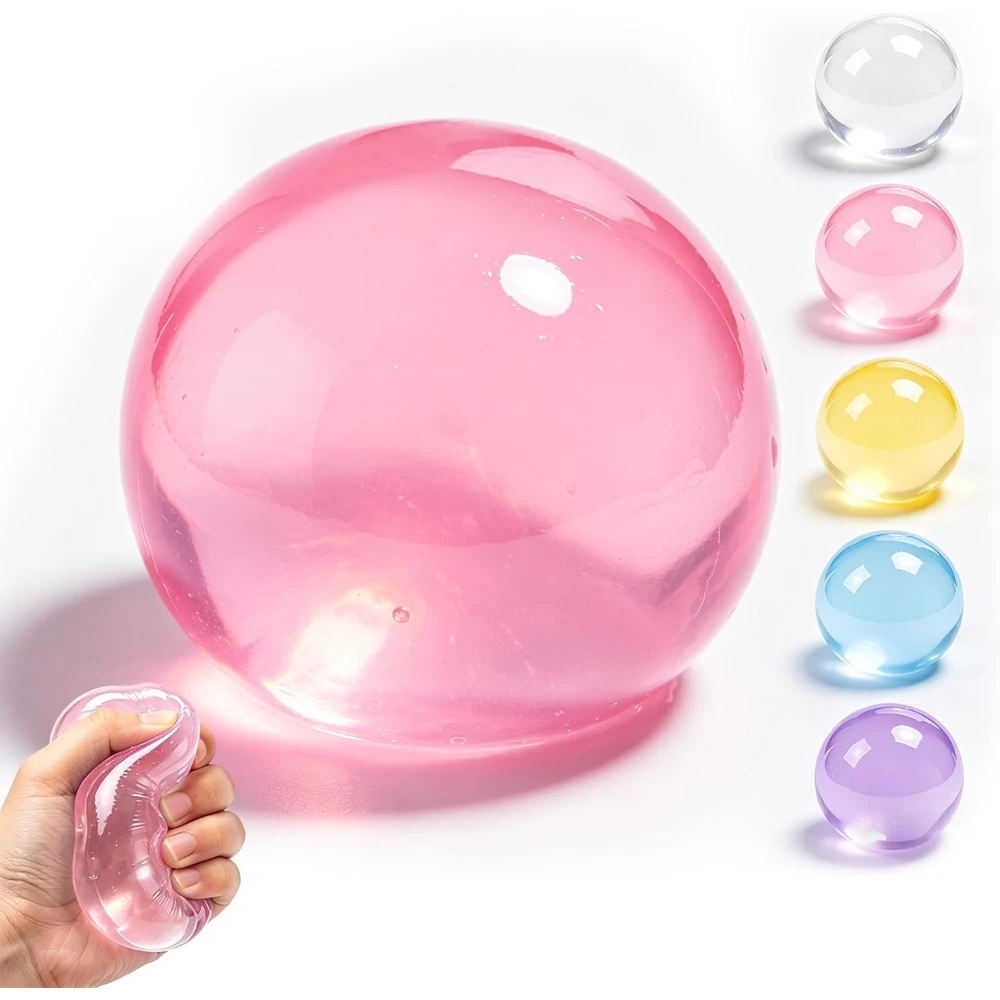 1pc Squishy Ball Cute Anti Stress Fidget Gift Soft Simulated Blue Transparent Ball Quick-Rebound Decompression Gadget