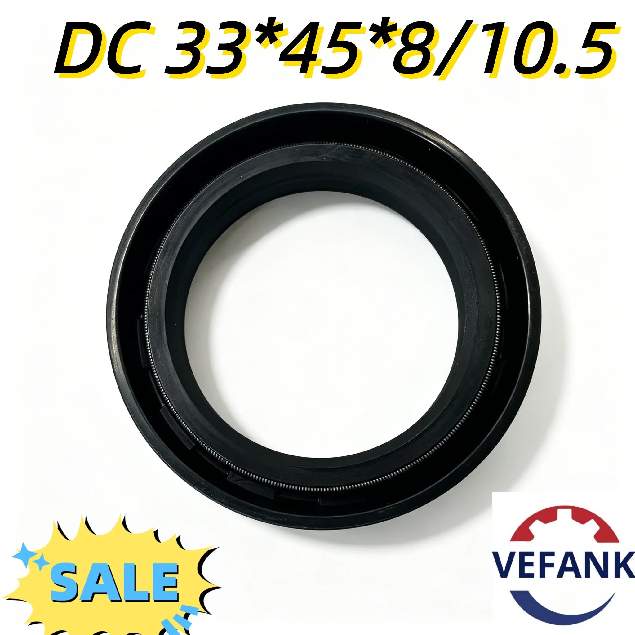 NBR Oil Seal, DC 33*45*8/10.5 Motorcycle Front Fork Damper Shock Absorber Sleeve Oil Seal Dust Cover Seal Resistant