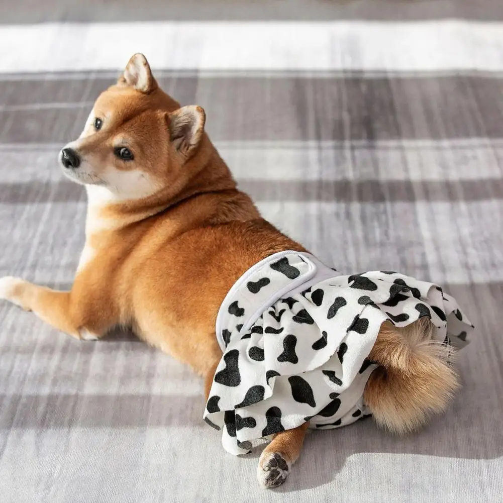 

Pet Menstrual Pants Washable Fastener Tape Dog Diaper Reusable Print Pet Physiological Pants Pet Supplies Dog Pants Clothes