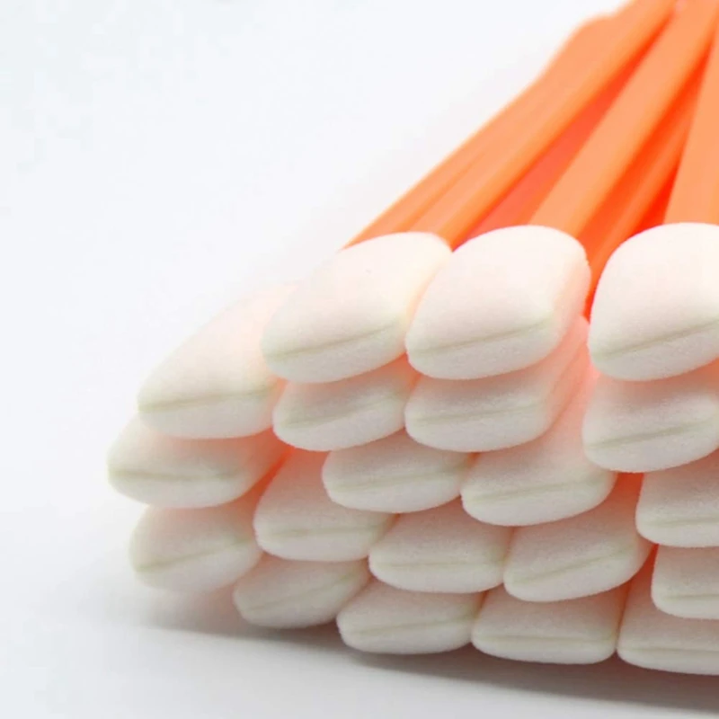 A46T 100 Pcs Foam Swabs Sticks Cleanroom Detailing Swab Sponge Sticks for Inkjet Printer, Optical Instruments,Camera Sensors