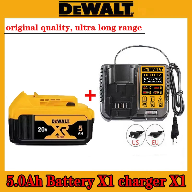 

20V 6.0Ah Rechargeable Lithium Battery, BDC112 DEWALT Charger, o Original Dewalt 18V DCB206, DCB205,DCB200 DCB609 Tool Batteries