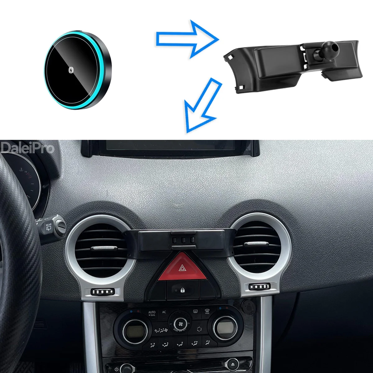 For Renault Koleos 2009 2010 2011-2014 Car Phone Holder Wireless Charger Holder Phone Auto-Clamping Strong Magnetic Holder Base