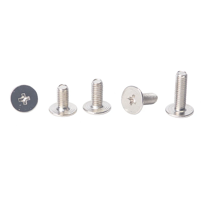 100pcs M3 Nickel Plated Large Flat Thin Head Screw Phillips Screws