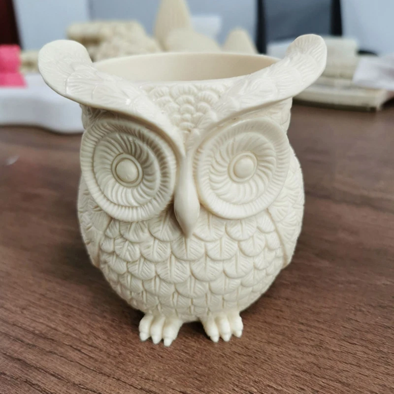 Owl Planter Resin Silicone Mold Silicone Resin Art Molds DIY Resin Moulds Pen Holder Casting Mold Flower Pots Molds