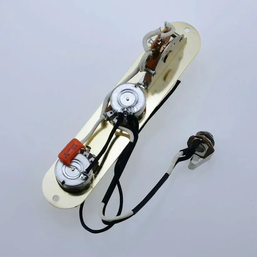 pre-wired-guitar-control-plate-wiring-harness-golden-loaded-control-plate-for-tl-style-electric-guitar