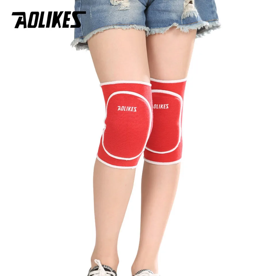 AOLIKES 1 Pair Kids Thick Sponge Knee Support Dance Volleyball Tennis Knee Pads Sport Gym Kneepads Children Knee Protection