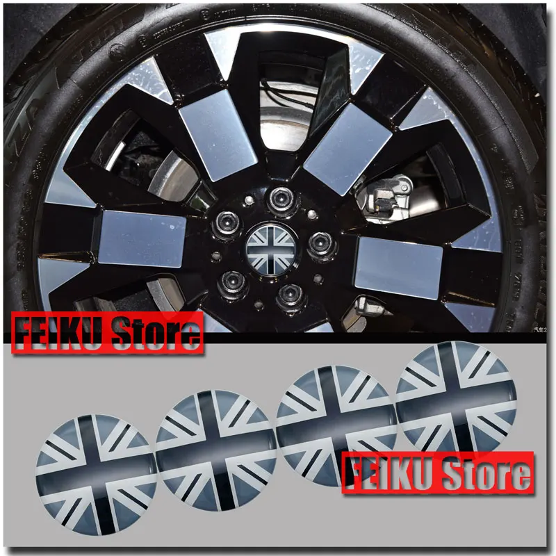 52mm High-gloss Fade-proof Dispensing Car Hub Center Wheel Decor Alloy Sticker For MINI Cooper F56 F53 F54 R50 R52 R56 R57 R58