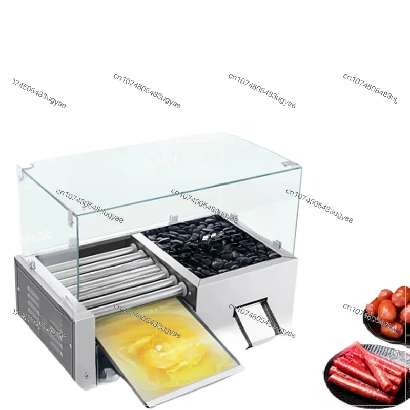 Sausage Machine Commercial Hot Dog Roller Electric Sausage Maker 360 ° Rotary Baking For Setting Up A Stall/Camping Tools 220V