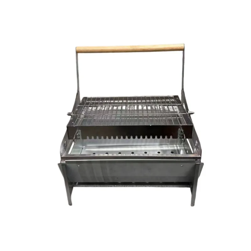 360 ° flip grill, outdoor picnic grill, portable and easy to clean removable grill