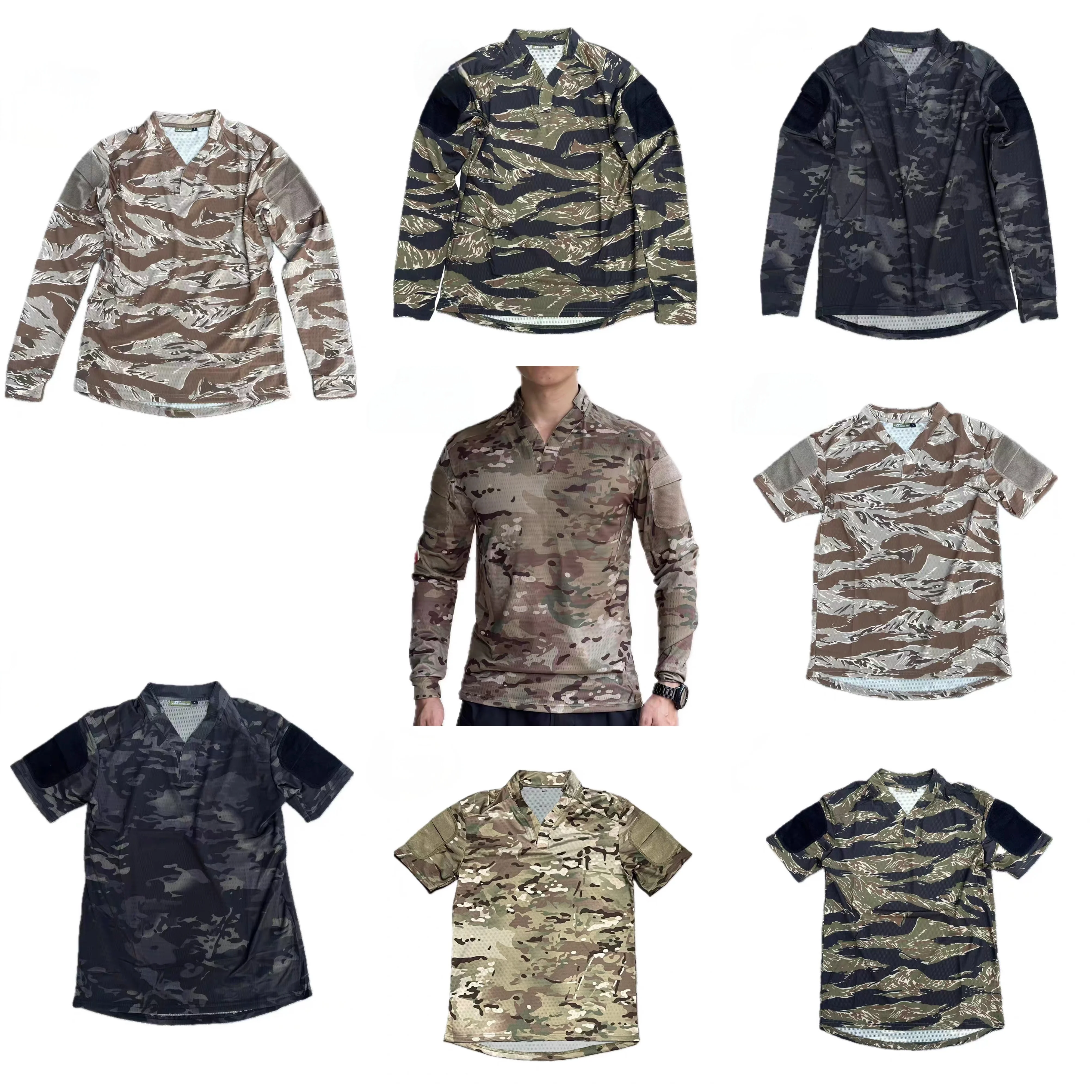 MCBK dark night camouflage tactical internet celebrity quick drying vs. tactical long sleeved T-shirt, vs. short sleeved T-shirt