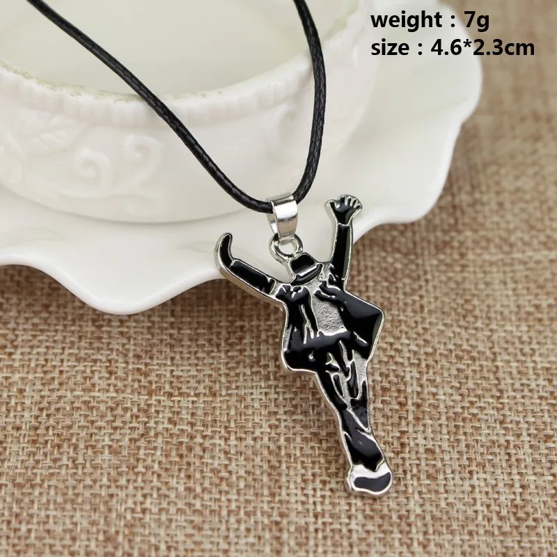 MJ King of Pop Artist Singer Michael Jackson BAD Necklace Brooches Rock Roll Everlasting Classic MJ Pendant For Men Women Gift