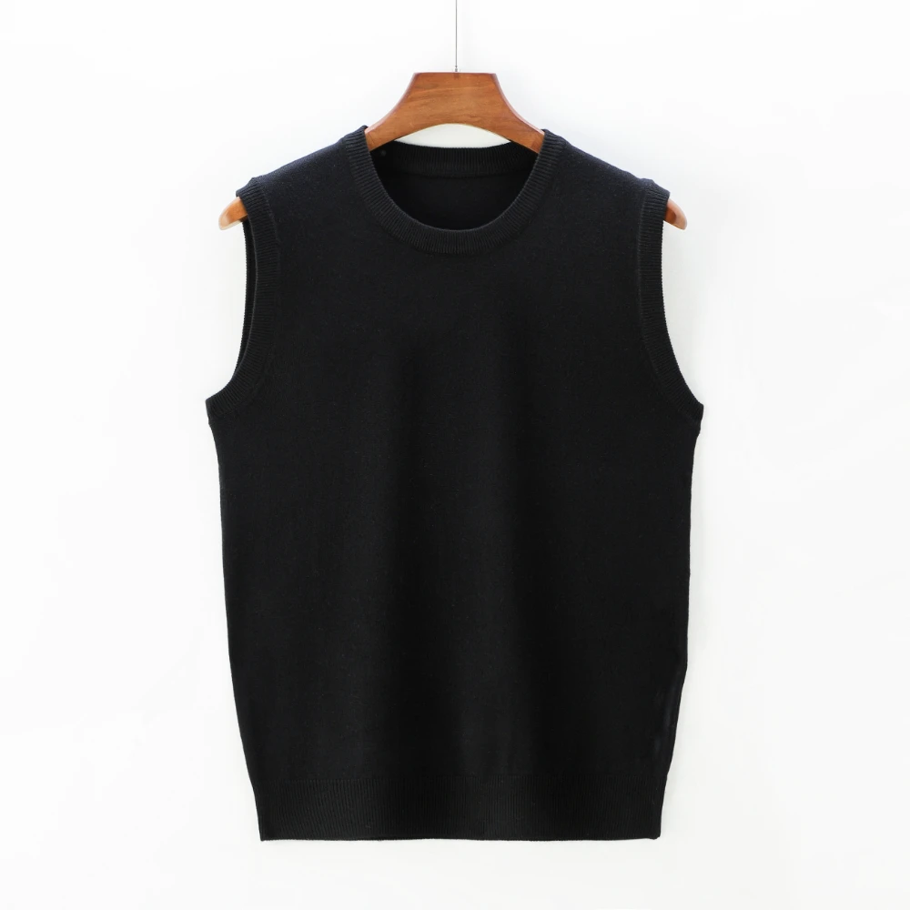 COODRONY Brand Men\'s Knitted Wool Vests A&W Warm O-Neck Sleeveless Sweater Vest Men Soft Business Casual Clothing XXS - XL 5093