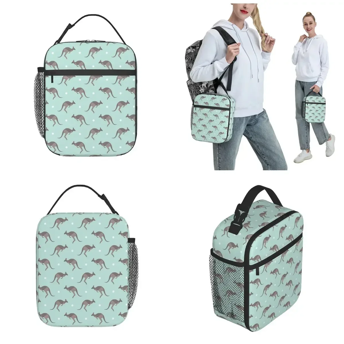 Funny Kangaroo Kangaroos Merch Insulated Lunch Bag Office Storage Food Box Portable Fashion Cooler Thermal Bento Box