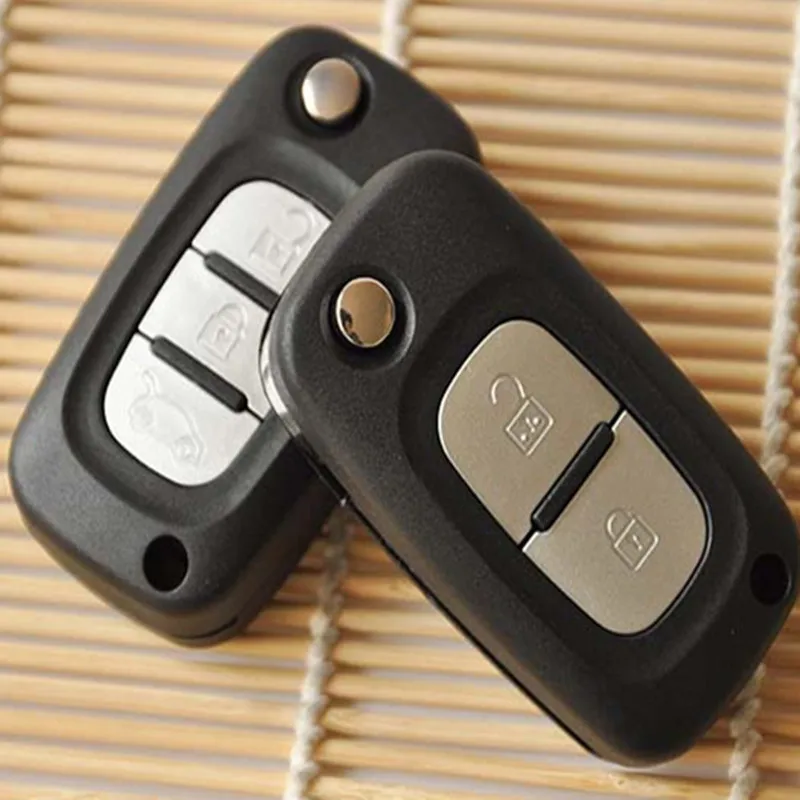 

2 шт., 2/3 кнопки, складной чехол для дистанционного ключа для Renault Clio Megane Kangoo Modu Fob, чехол для автомобильного ключа VA2 Blade