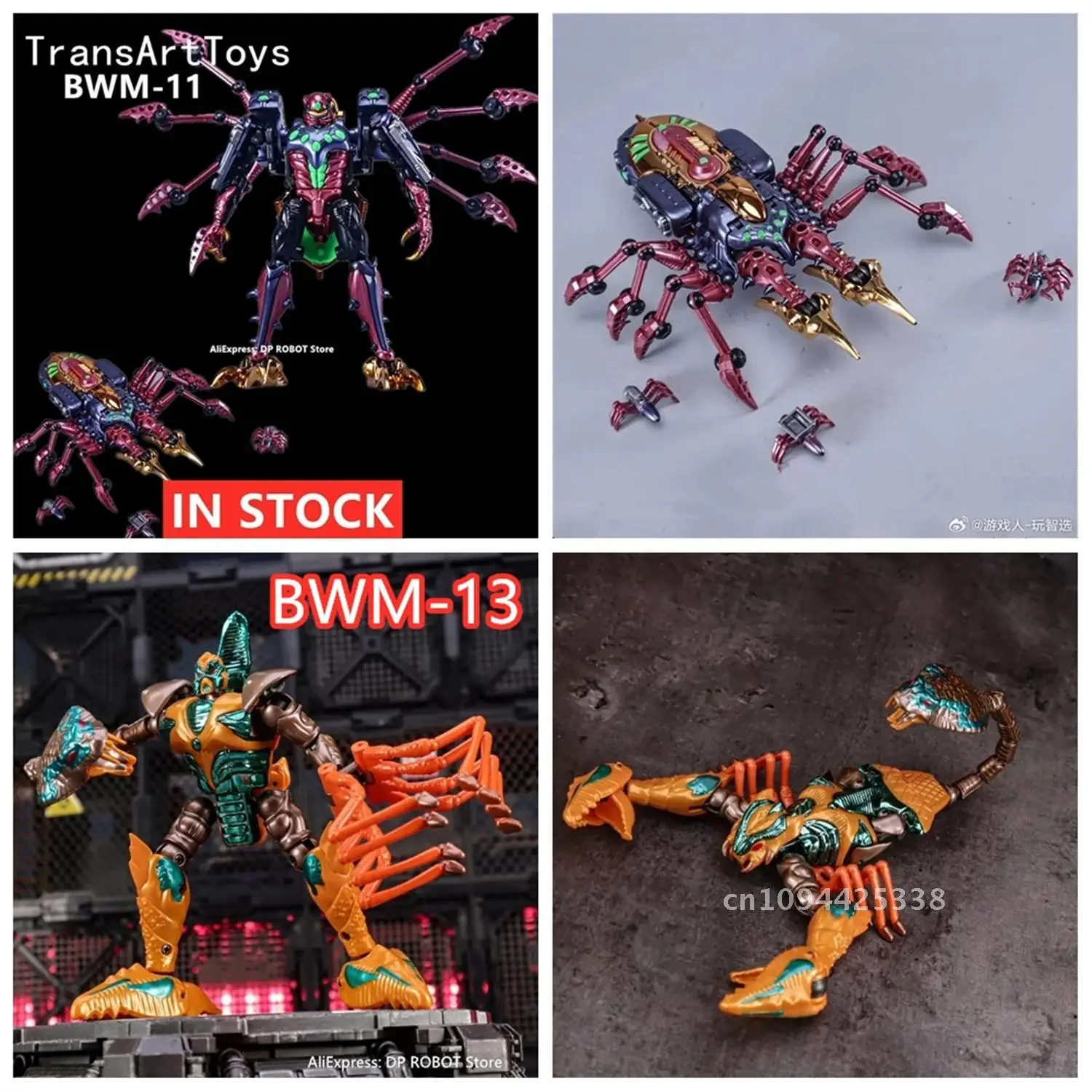 [IN STOCK] Transformation TransArt Toys TA BWM-11 BWM11 Tarantulas BWM-13 BWM13 Quickstrike METAL Beast Wars BW Action Figure