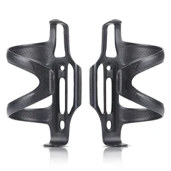 HUALONG Carbon Side Load Bicycle  Water Bottle Cage Mountain Road Bike Water Bottle Holder, Matte Black, Weight (22±2g)