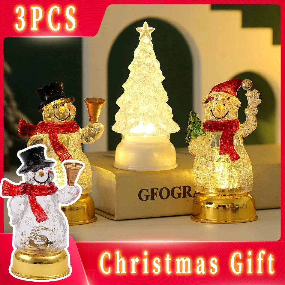 

Рождественское украшение Снеговик Ночник Светодиодный настольный декор Симпатичная фигурка снеговика для праздничного подарка Рождественская вечеринка Декор для домашнего офиса