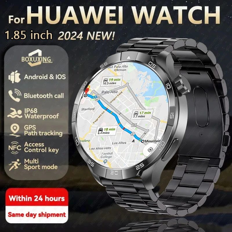 Dla HUAWEI G4 Zegarek Sporty na świeżym powietrzu Inteligentny zegarek Mężczyźni Ekran AMOLED NFC GPS Kompas IP68 Wodoodporny Bluetooth Połączenia