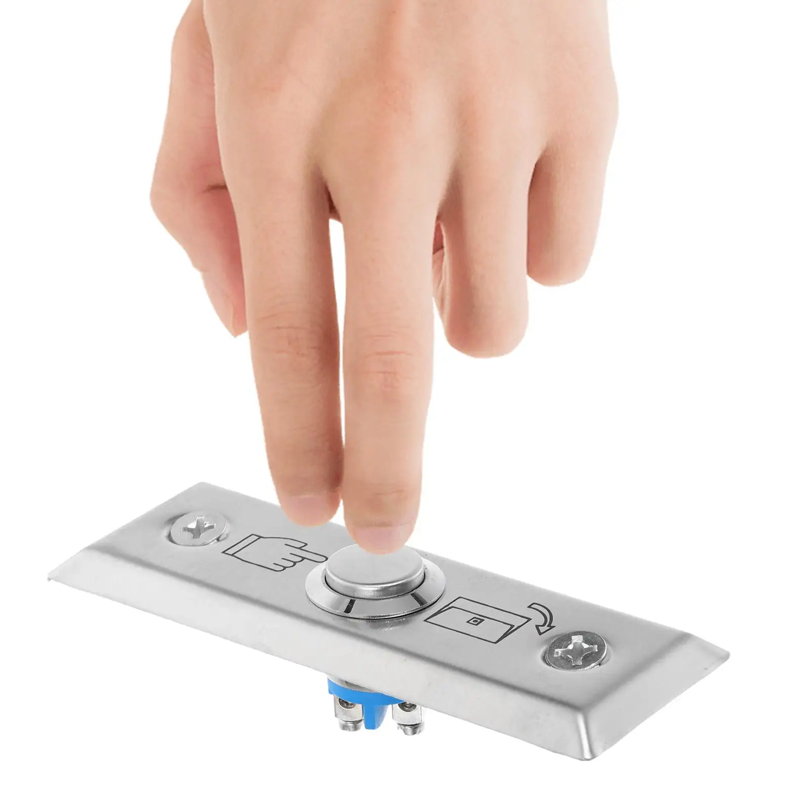 Access Control Switch Door Bell Cover Replacement Push Button Wall Plate Exit Ringer Stainless Steel Durable Practical Office