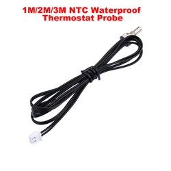 2PCS NTC 10K 1M/2M/3M Waterproof Thermistor Temperature Sensor XH2.54 Terminal M8 Thread Cable Temperature Controller Probe