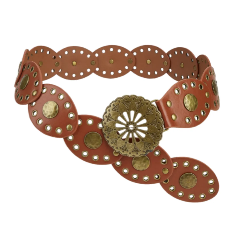 

Панк-ремень из искусственной кожи, широкий пояс в стиле вестерн, эффектный ремень из искусственной кожи для повседневной носки, на каждый день, для создания нарядного образа