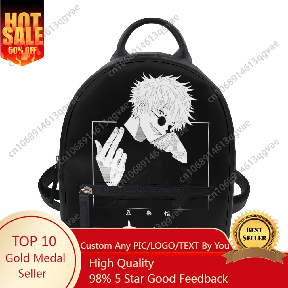 

Hot Gojo Satoru Jujutsu Kaisen Custom Backpack Purse Women Carter Schoolbags Double Shoulder Bag Mini Daypack Leather Travel Bag