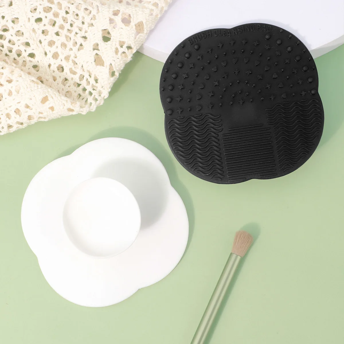 Tapete de limpieza de silicona, limpiador de brochas, maquillaje cosmético, cepillo de lavado, base de Gel, cepillo de maquillaje, almohadilla limpiadora, tabla de fregar