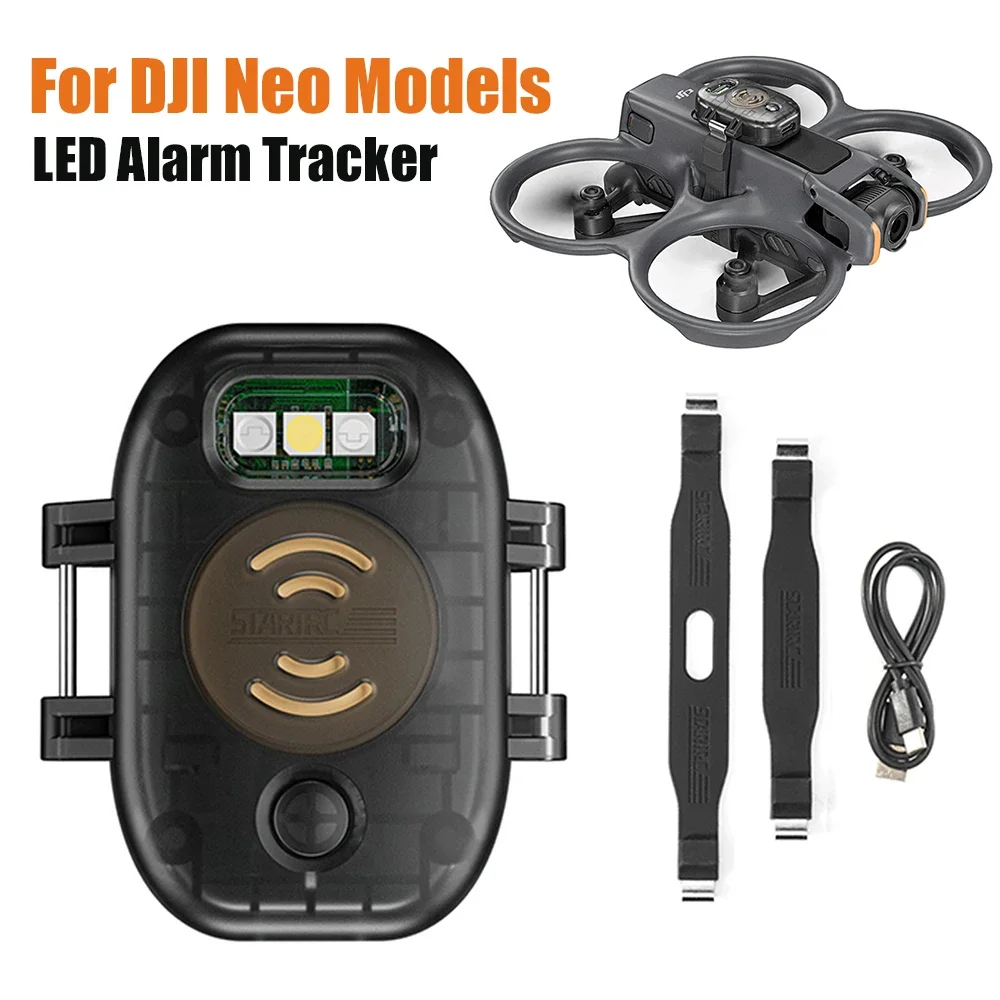 

Светодиодный трекер сигнализации для дронов, небольшой локатор сигнализации с высоким децибелом, USB-C, зарядка, позиционирование, удаленная сигнализация для универсальных моделей дронов