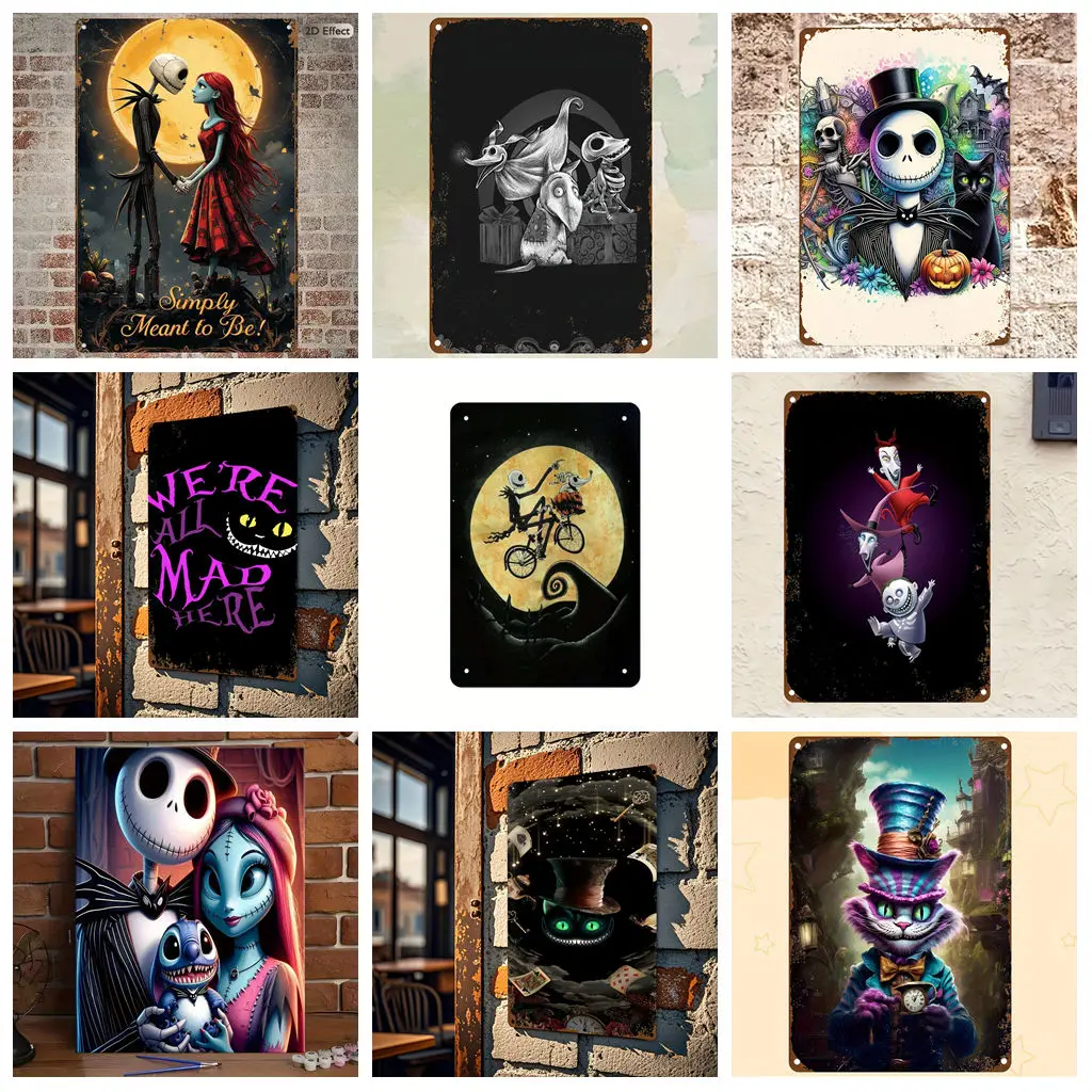 

Miniso The Nightmare Before Tin Signs Funny Bar Metal Sign, Retro Plaque, Sign, Alcohol Drinker, Pub, Kitchen Wall Decoration