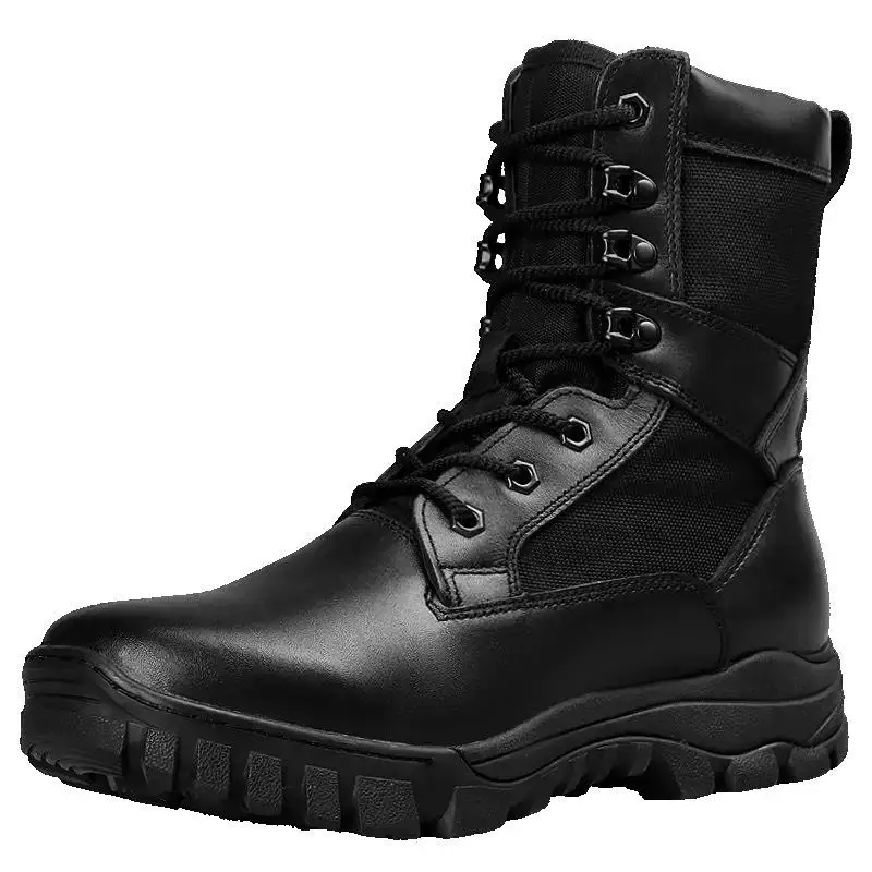 Men's High-Top Security Boots Wool Boots Mountain Climbing Shoes Outdoor Travel Gear Durable Leather Hiking Shoes