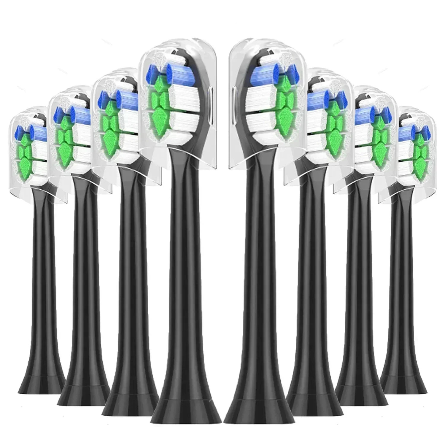 필립스 소닉케어 다이아몬드클린 HX9, HX3, HX6 시리즈와 호환되는 교체 브러시 헤드, 전동 칫솔 헤드, HX6064, 8 개