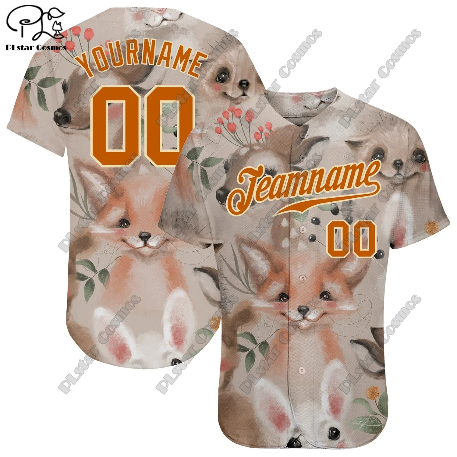 PLSTAR COSMOS قميص البيسبول اسم مخصص 3D الطباعة نمط الصيف فضفاض سليم للجنسين سلسلة 2 #1