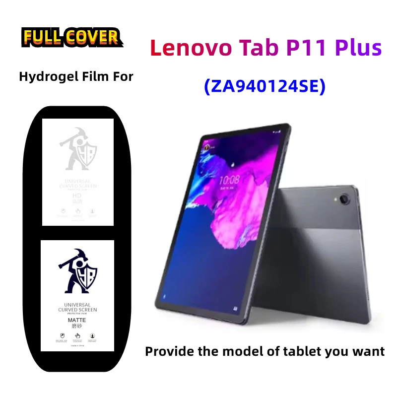 2pcs HD Hydrogel Film For Lenovo Tab P11+ Matte Tablets Screen Protector For Lenovo Tab P11 Plus ZA940124SE Clear/Frosted Film