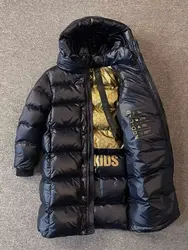 2024 Winter Children Down Jacket For Girl Thick Warm Waterproof Long Teenage Girl Outwear Coat 5-13Years Kids Parka