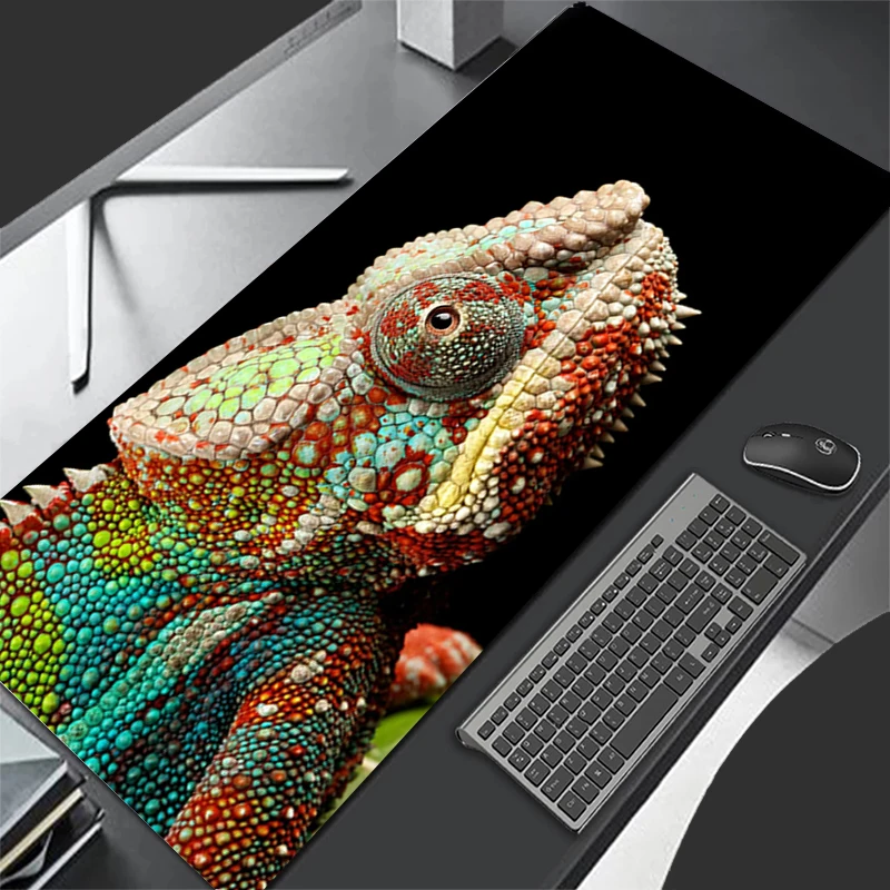 

Large Gaming Mousepad Chameleon New Keyboard Pad HD PC Gamer Mouse Pad On The Table Speed Desk Mat Anime 900x400 Mouse Mat Gifts