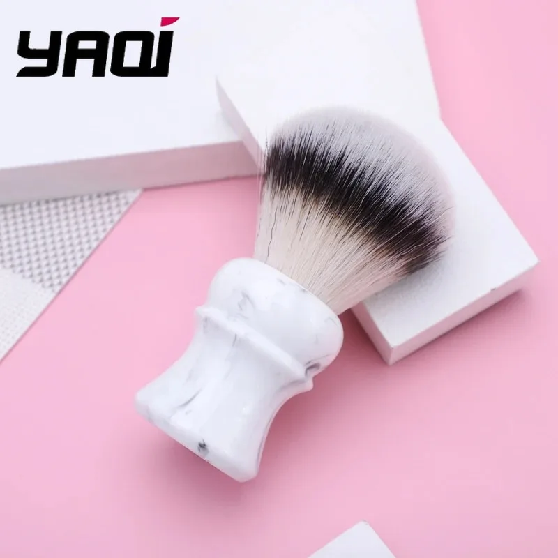 

YAQI Everest 24 мм белый мрамор синтетические волосы дорожная помазок для бритья мужские бритвы кисти