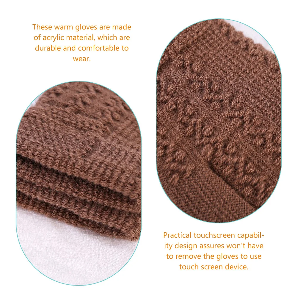 3Pairs الشتاء لمس قفازات دافئة قفازات متماسكة للرجال الطقس البارد الرياضة في الهواء الطلق ركوب الدراجات التنزه العمل المضادة للخدش